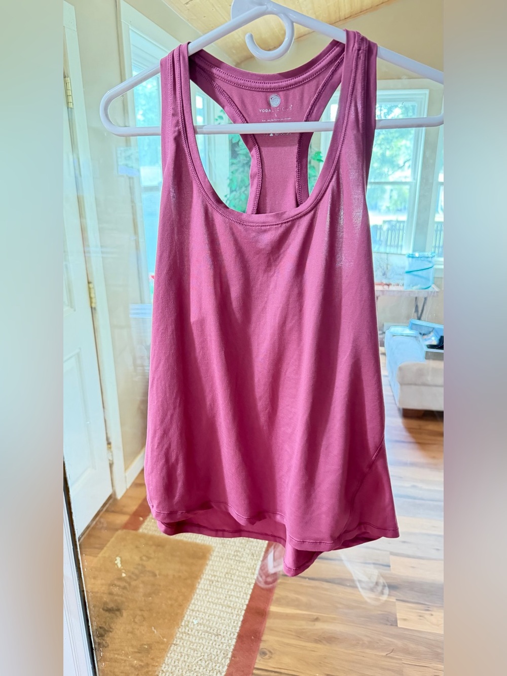 Yogalicious Plum Pink Racerback Tank Top Sz. Large